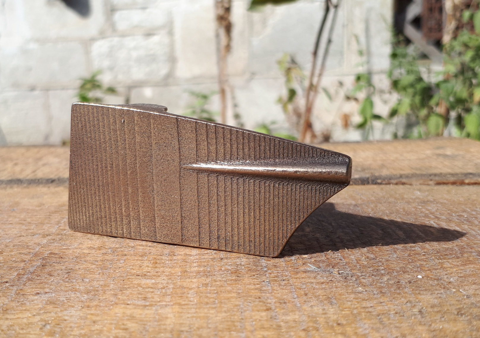 Modern rowing oar belt buckle 3d printed in steel